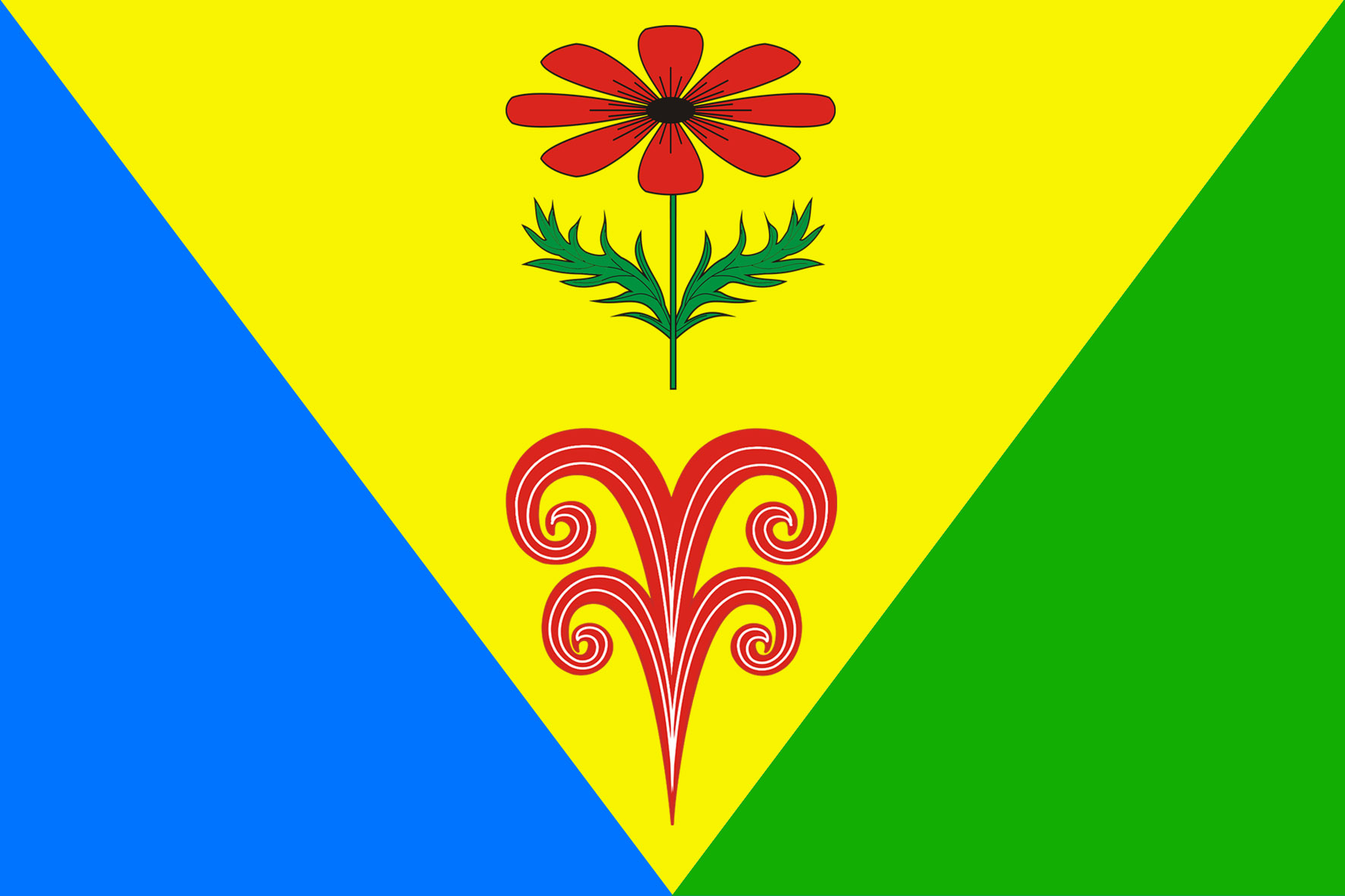 Флаг муниципального образования Удобненское сельское поселение Отрадненского района